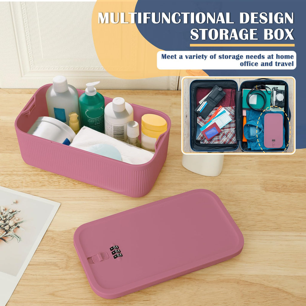 QINGLANG Lockable Box with Combination Code Portable Medication Small Lock Box Secure Medicine Safe, Phone Jail - image 4