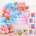 141pcs Gender Reveal Decoration Set – Balloon Arch & Boxes