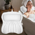 AOPOW 5D Air Mesh Bath Pillow – Ergonomic Bathtub Cushion with 6 Suctions
