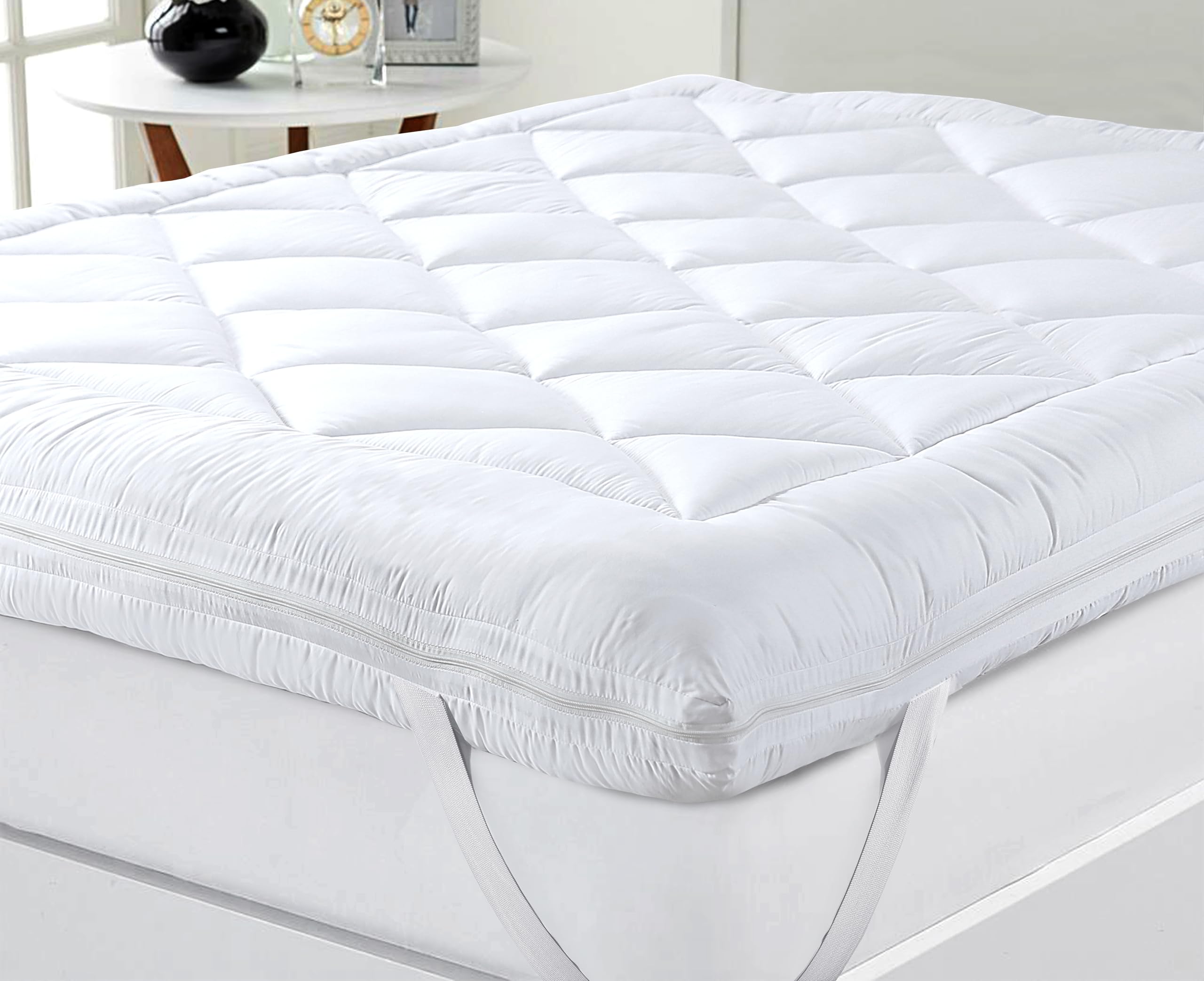 Caroline Shatuik Double Mattress Topper | 10cm Dual Layer Quilted