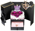 ADDWel Preserved Purple Rose Gift Box with I Love You Mum Necklace