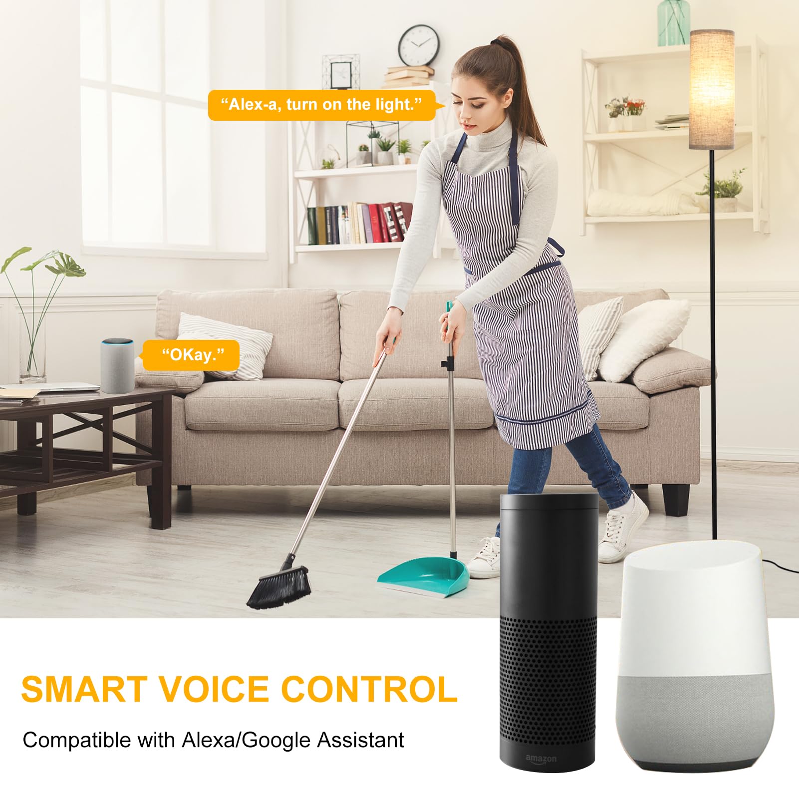 Neoglint Smart RGB LED Floor Lamp | App & Remote Control Dimmable Tall Lamp