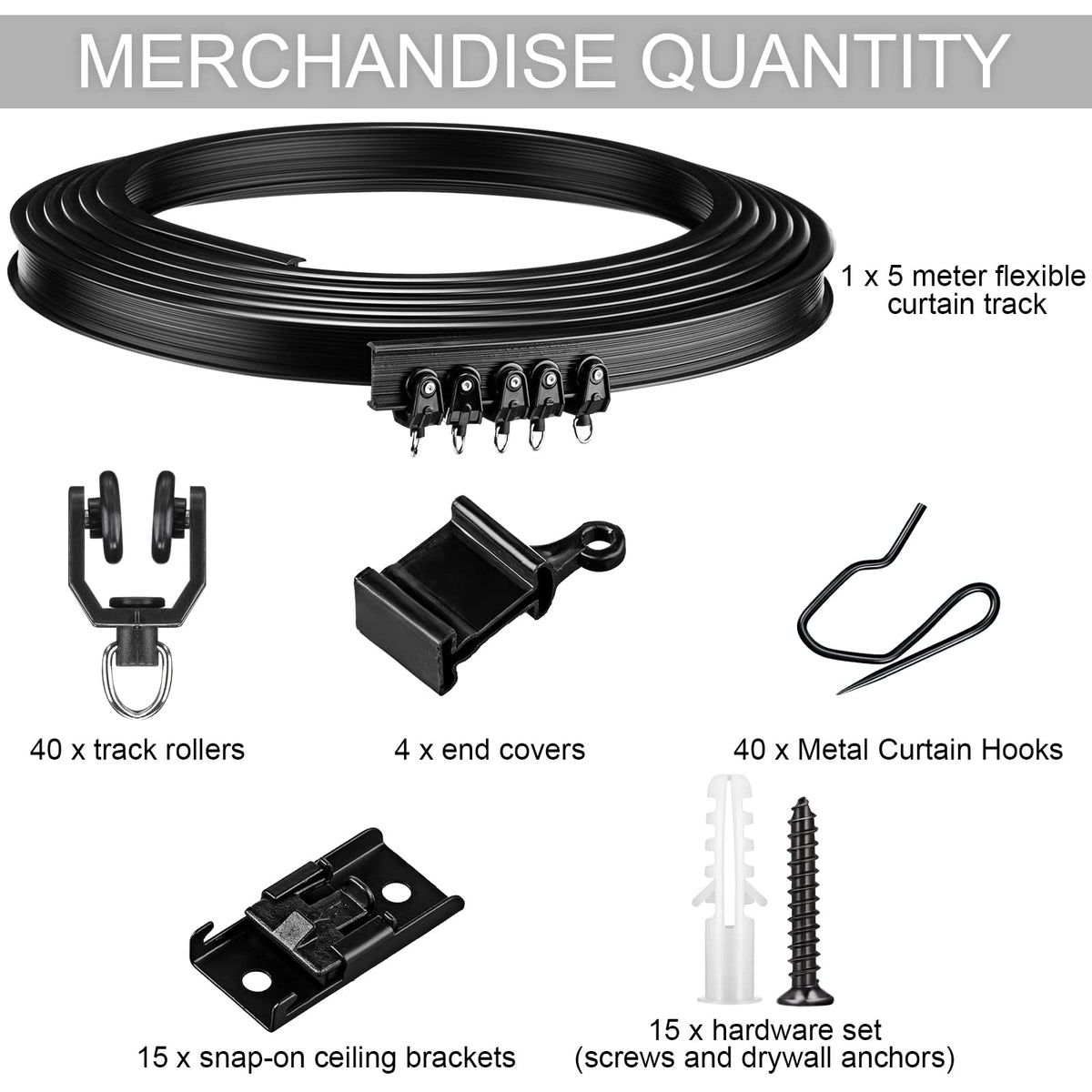 Flexible Bendable Ceiling Curved Curtain Track Mount Windows Shower Curved Track for Curtain Rail with Track Curtain System RV Curtain Track Bed - image 2