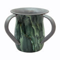 Fenzo Judaica Green Metal Netilat Yadayim Hand Wash Cup with 2 Handles