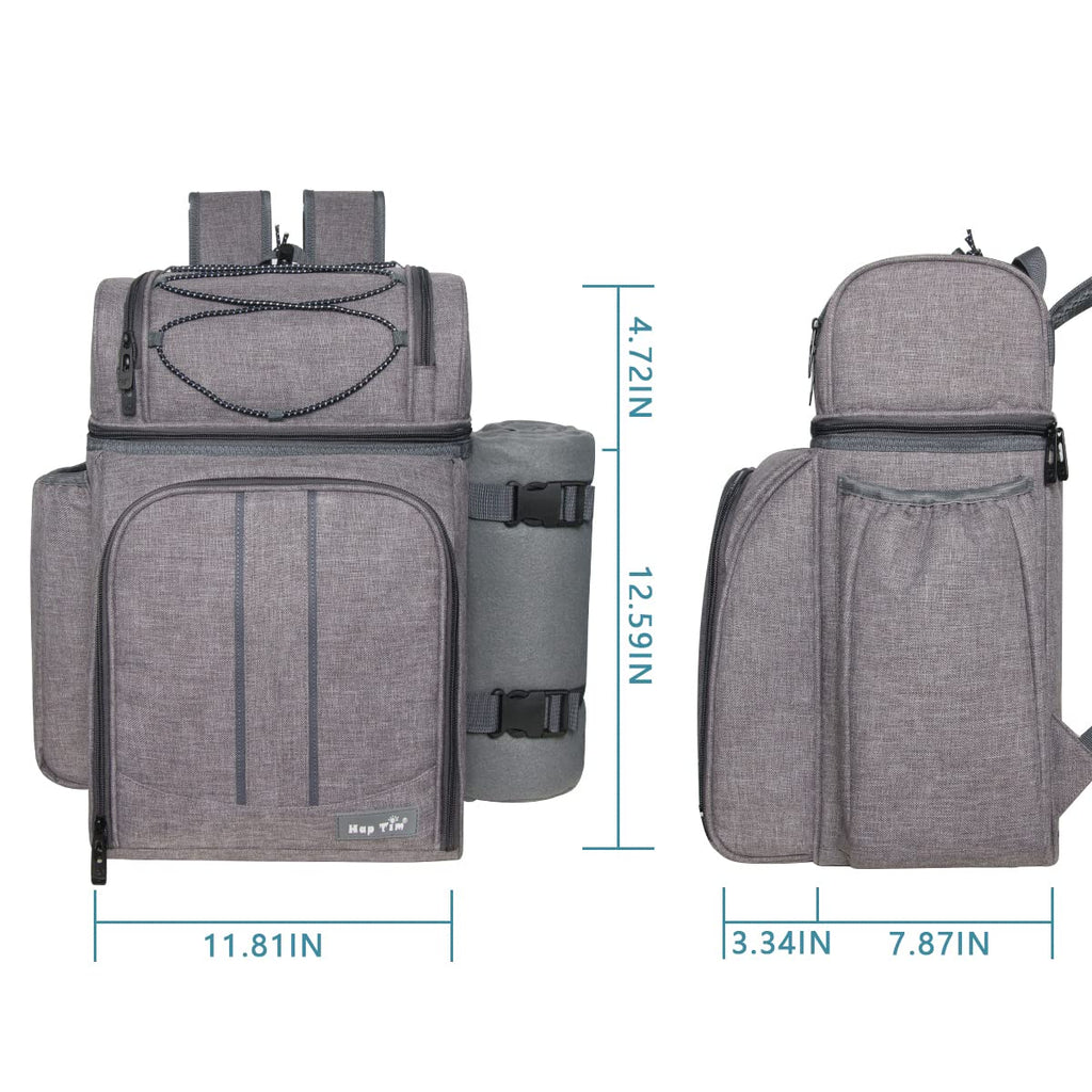 Hap Tim Picnic Backpack for 2 – Insulated Cooler Bag with Blanket & Cutlery