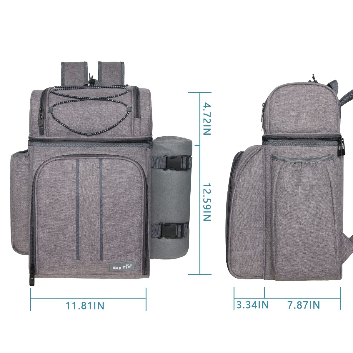 Hap Tim Picnic Backpack for 2 – Insulated Cooler Bag with Blanket & Cutlery