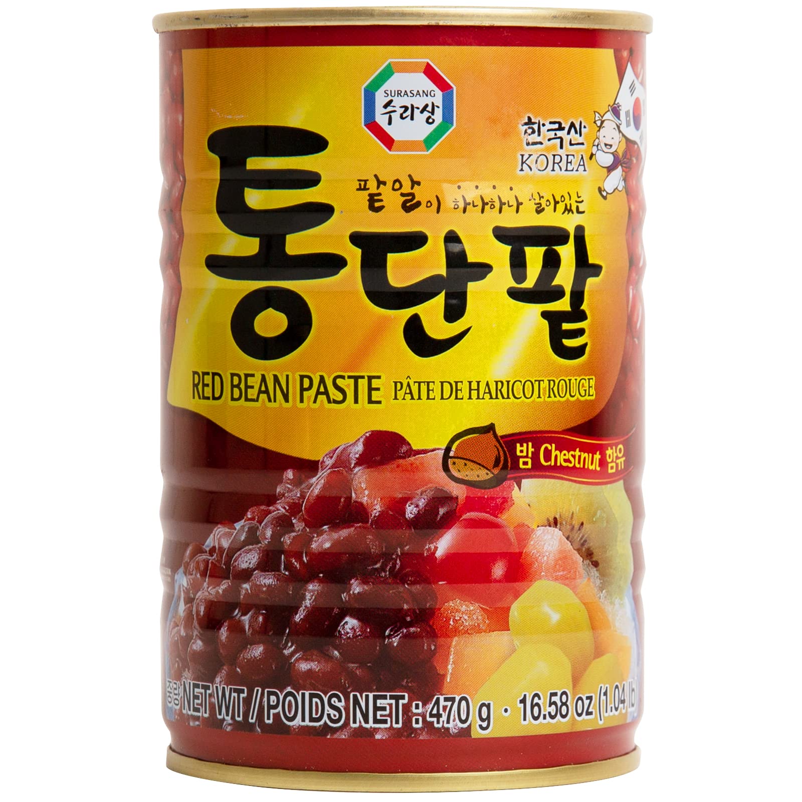 Surasang Sweet Red Bean Paste – Korean Dessert Filling, 16.58 oz