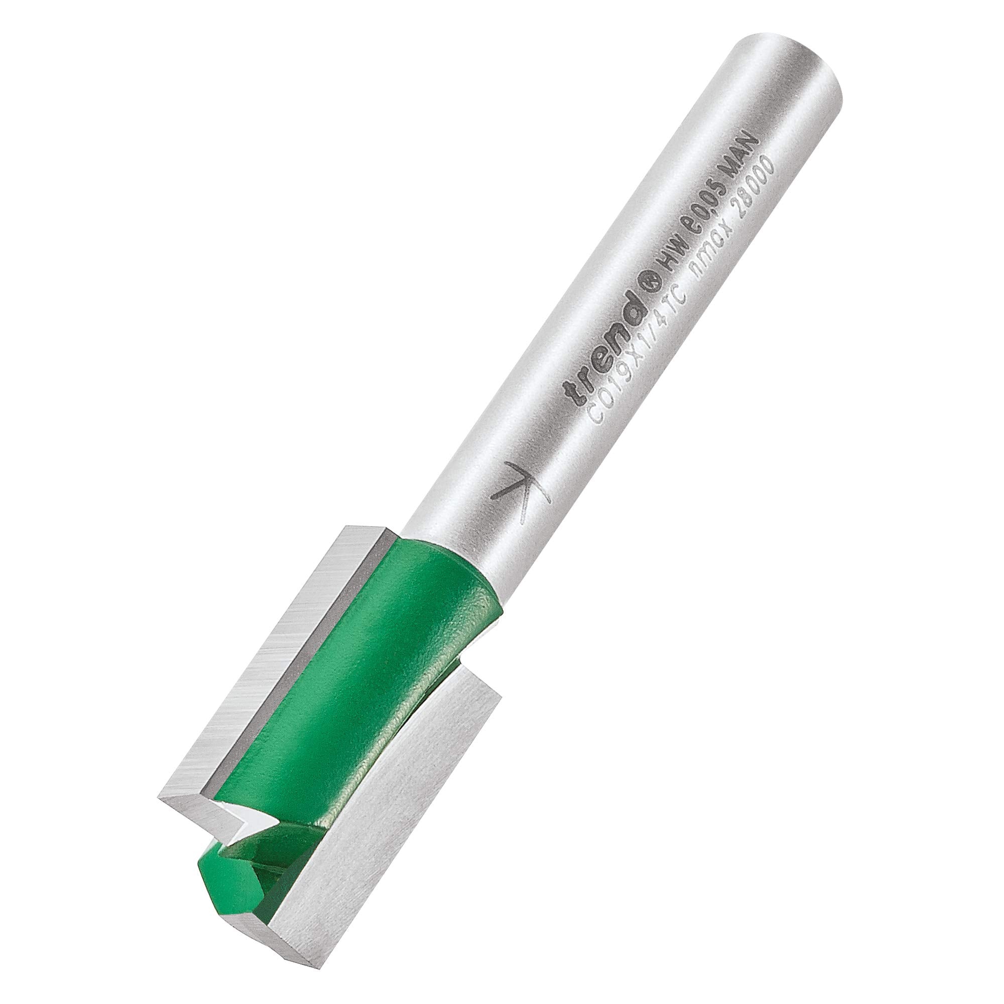 Trend CraftPro Straight Router Bit - 12mm Tungsten Carbide Cutter