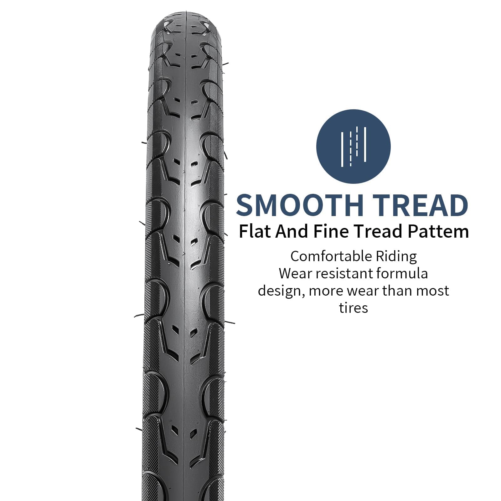 YunSCM 700x28C Road Bike Tyres and Tubes Set | 60mm Presta Valve | 2-Pack