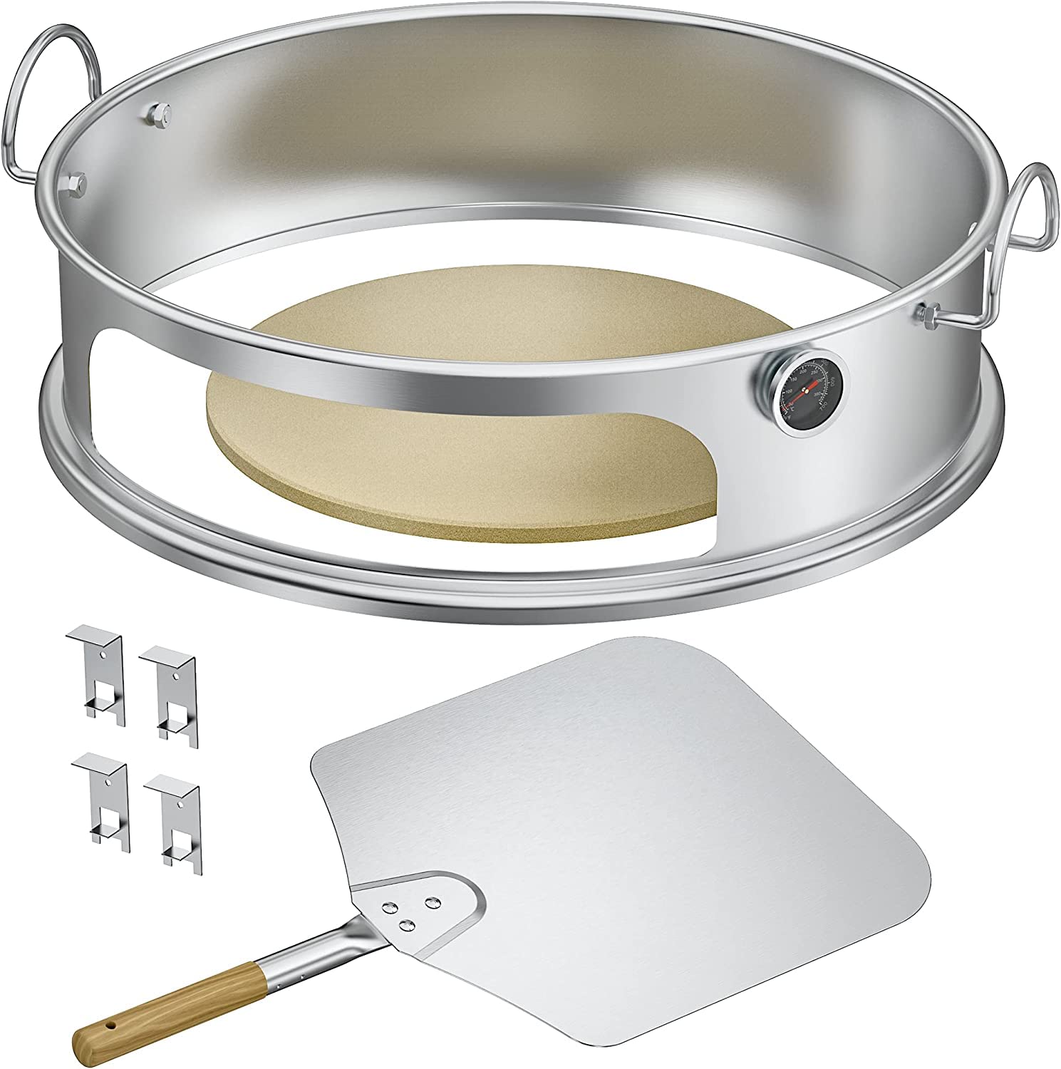 Onlyfire Pizza Oven Conversion Kit for 57cm Kettle Grills | Stainless Steel
