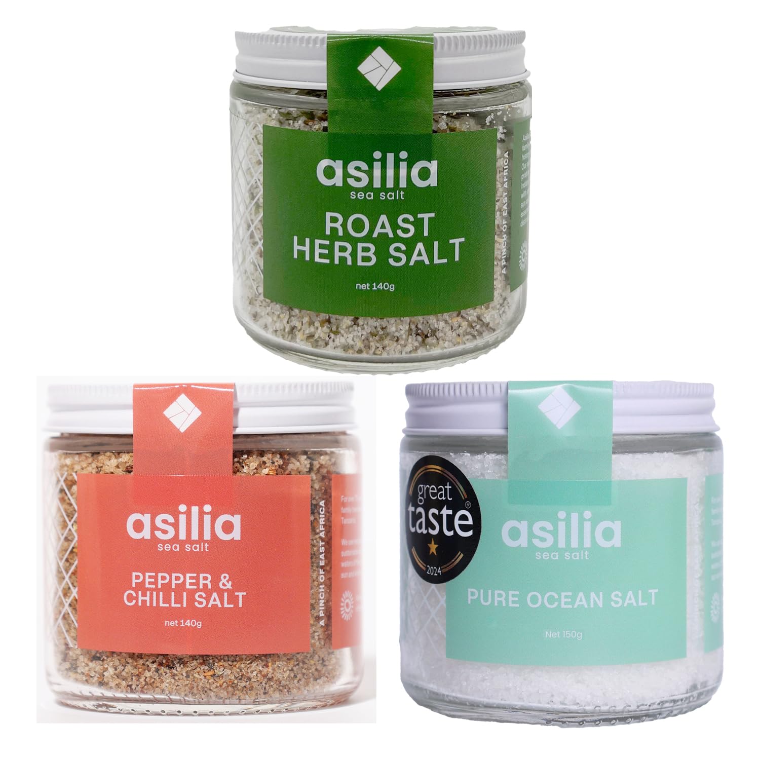 Asilia Salt Gourmet Seasoning Set | 3-Pack Award-Winning Herb Salts