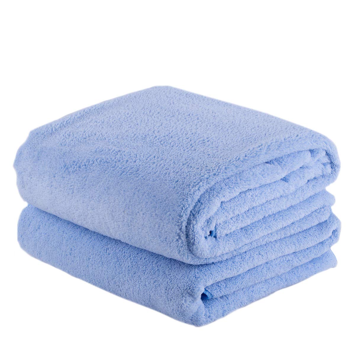 JML Luxury Fleece Bath Towels - 2 Pack Soft Microfiber Spa Set, 30x60