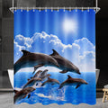 Lerores Dolphin Shower Curtain – Anti-Mould Weighted Polyester Fabric