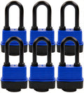 SEPOX Weatherproof Outdoor Padlock 6-Pack – Keyed Alike Steel Locks