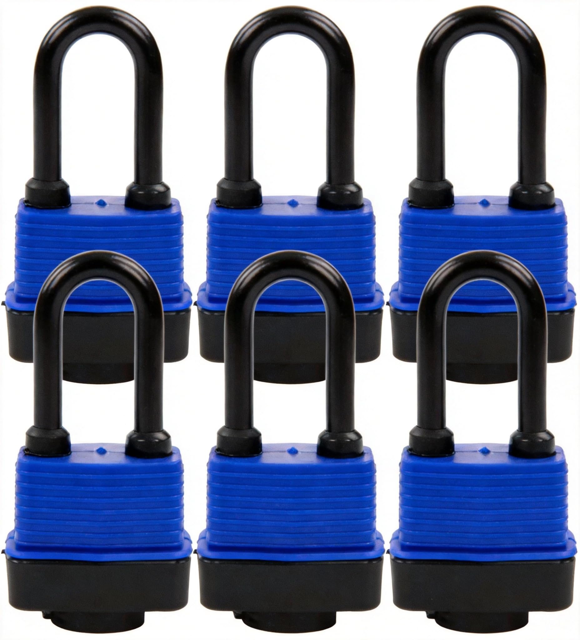 SEPOX Weatherproof Outdoor Padlock 6-Pack – Keyed Alike Steel Locks