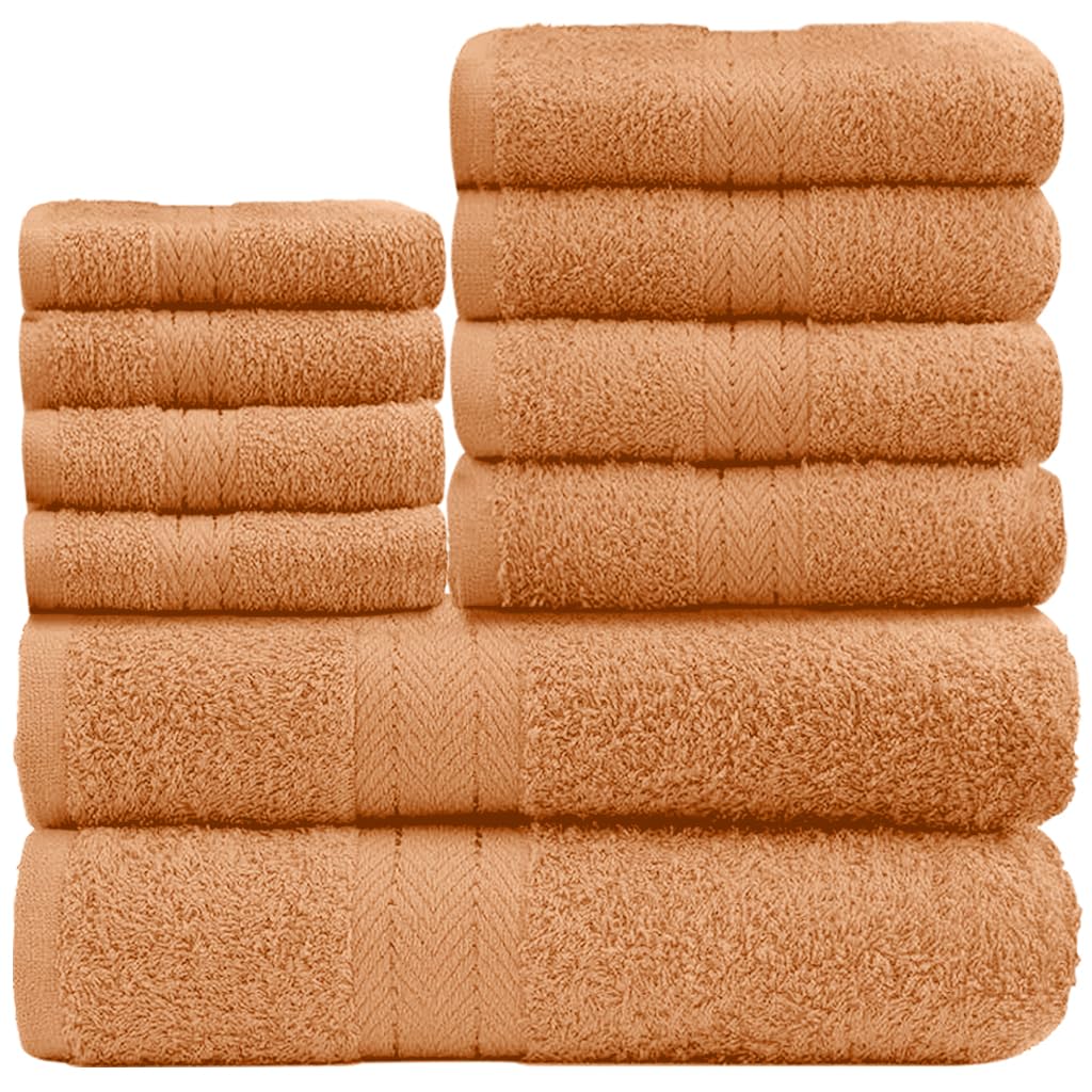 GC Gaveno Cavailia 10 Piece Cotton Towel Bale Set - 450 GSM Peach