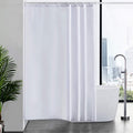 Furlinic White Polyester Shower Curtain - Mold Proof & Waterproof - 72x78