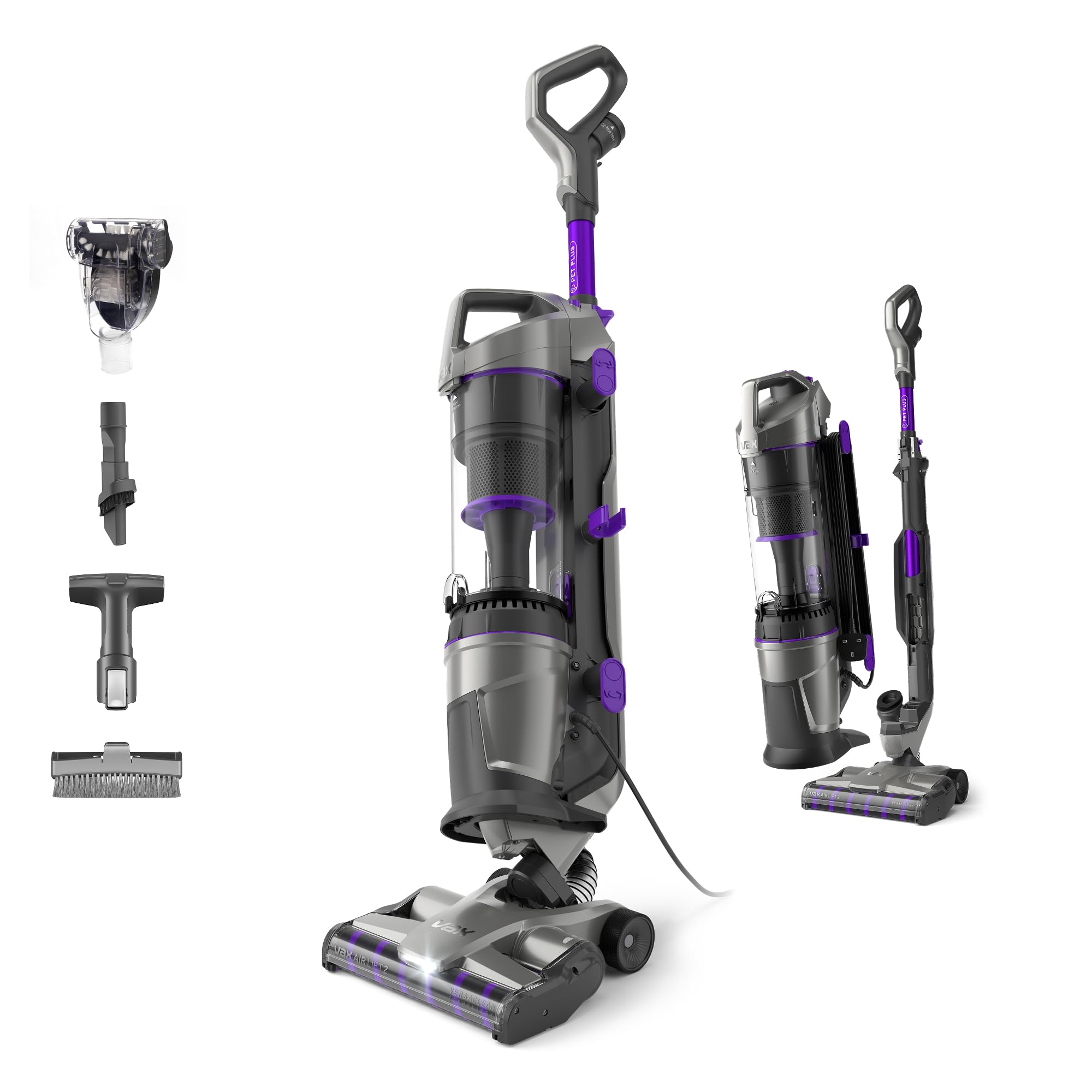 Vax Air Lift 2 Pet Plus Upright Vacuum – VersaClean, Grey/Purple
