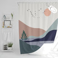 DROPHOP Boho Textile Shower Curtain - 180x200cm Waterproof Pastel Design