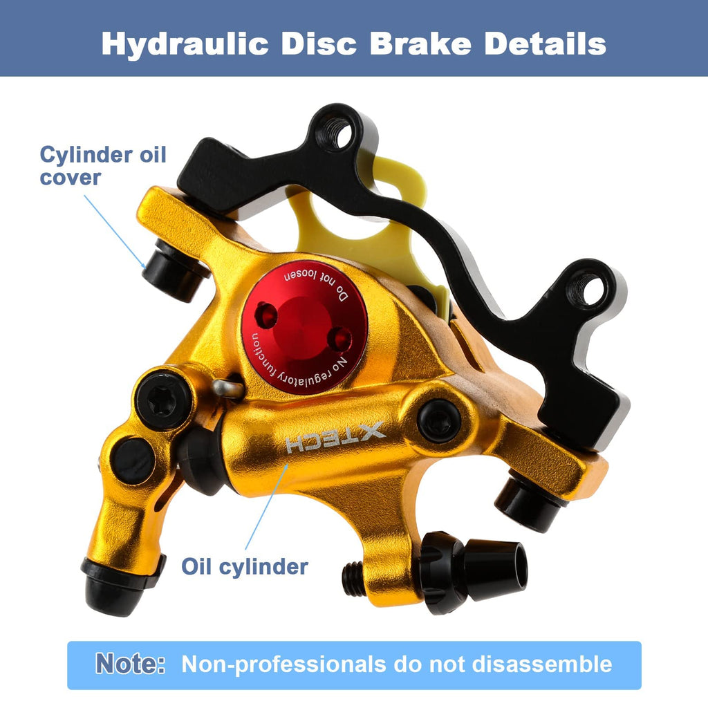 Mgoodoo MTB Hydraulic Disc Brake Set - Gold Line Pulling 160mm