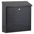 Burg-Wächter Black Steel Post Box – Weatherproof Lockable Mailbox