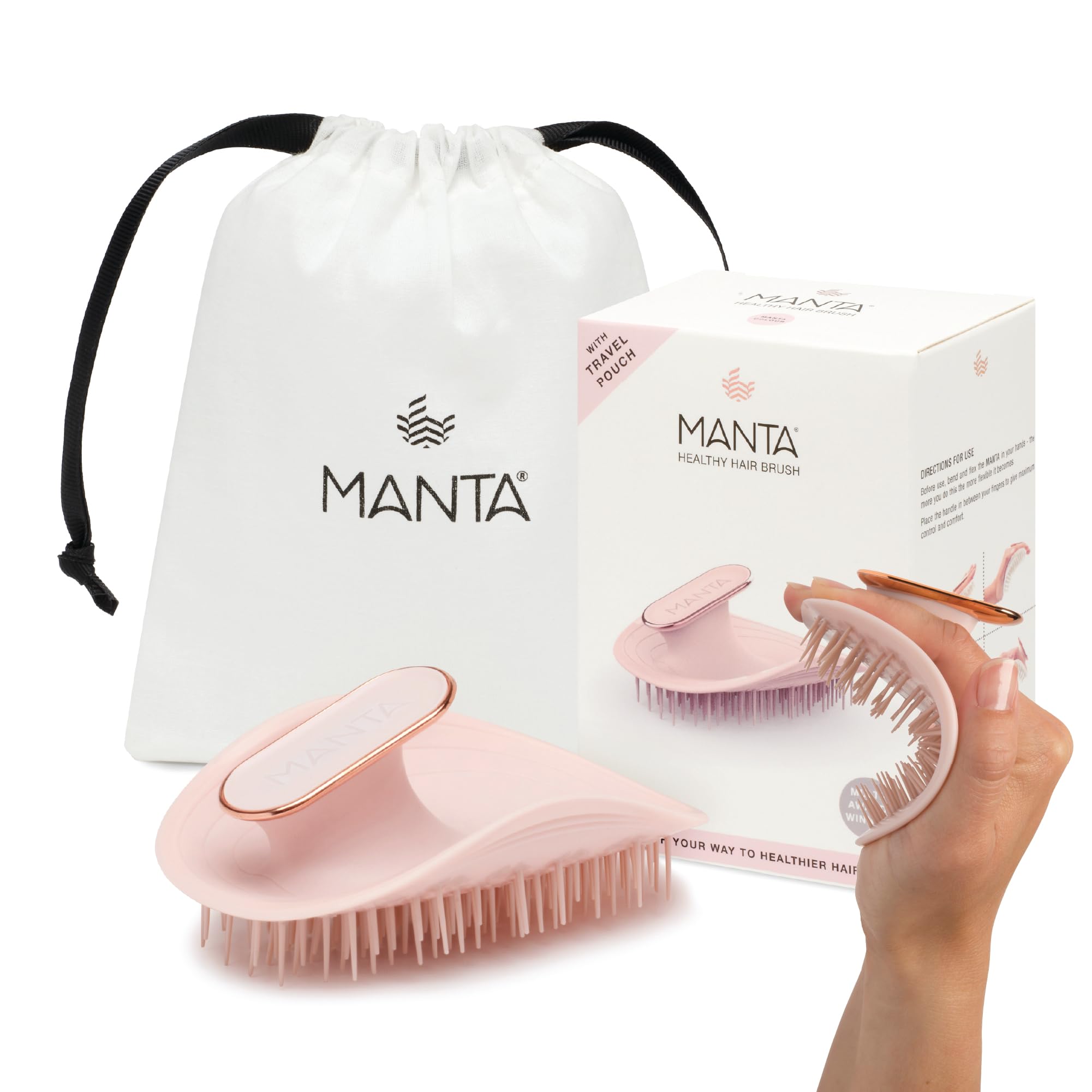 Manta Original Anti-Breakage Hairbrush | Flexible Detangling Brush