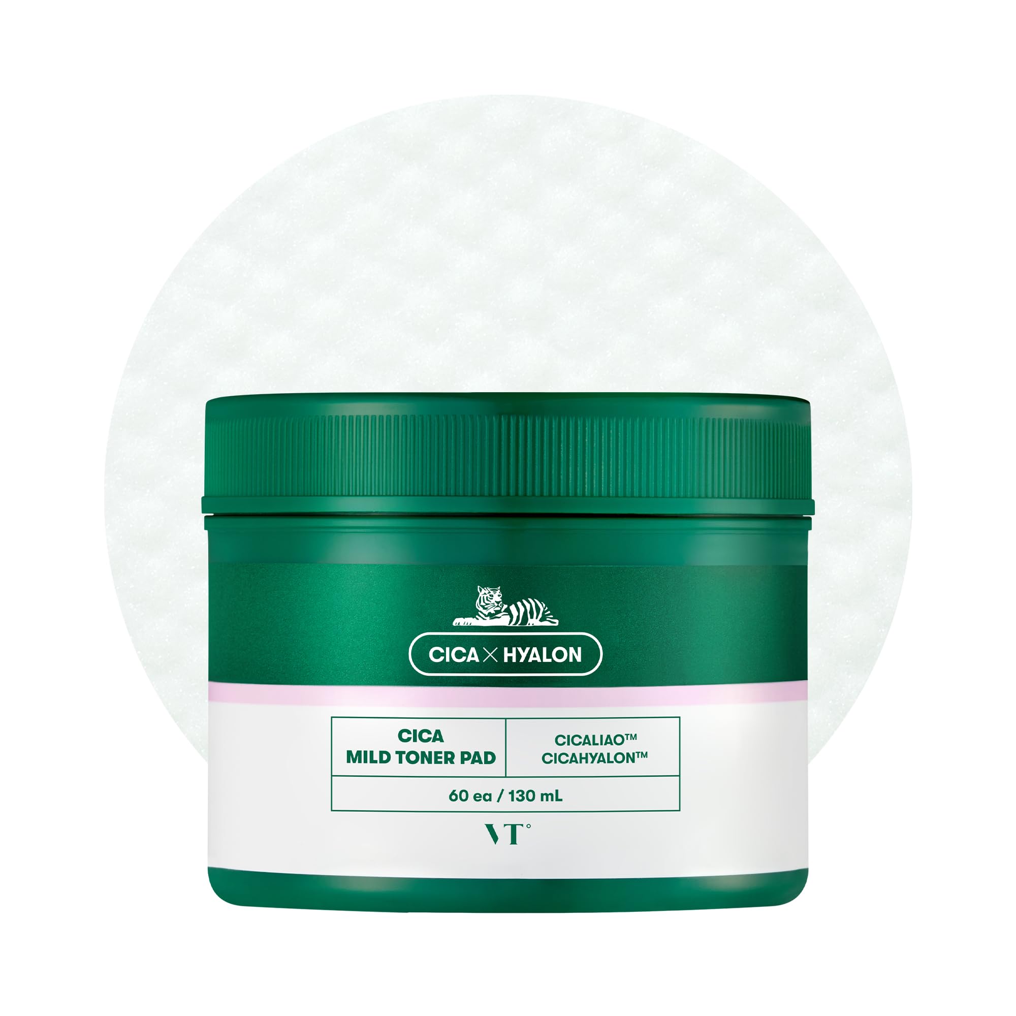 VT COSMETICS CICA Mild Toner Pad | Exfoliating & Soothing BHA - 60 Pads