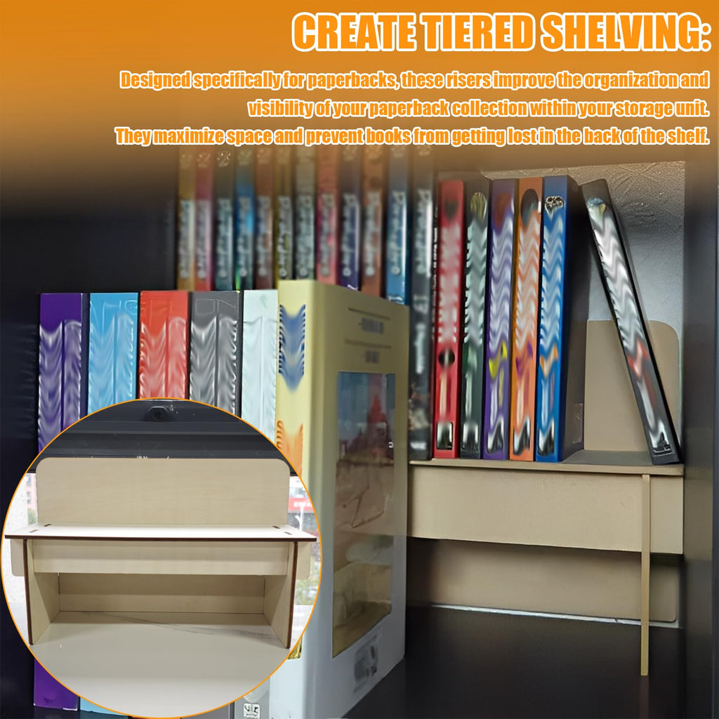 SUNUCO Paperback Book Riser insert compatible with Ikea Kallax Storage Unit, Inserts Shelves for Improved Book Organization 1Pcs - image 4