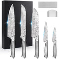 GlowTrix 7-Piece Professional Chef Knife Set - High Carbon Stainless Steel