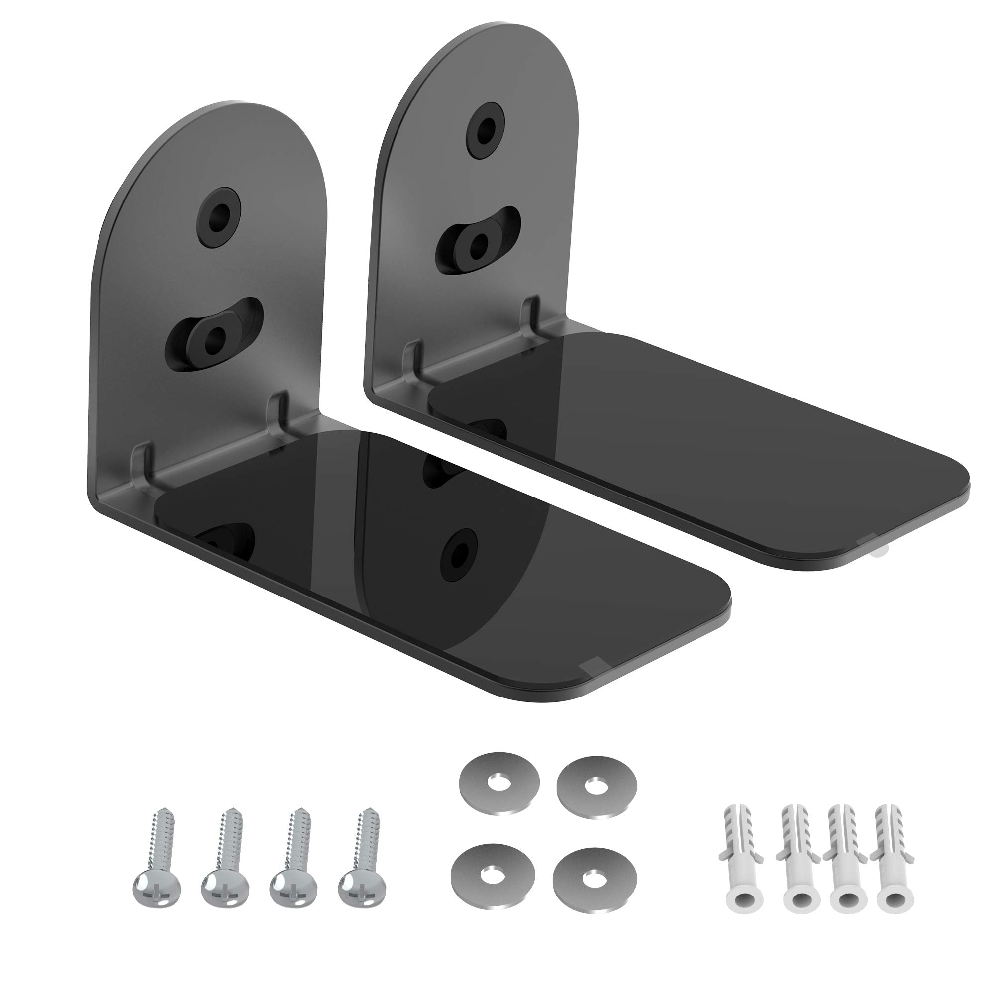 PlusAcc Universal Soundbar Wall Mount Bracket for Samsung, Bose - Black