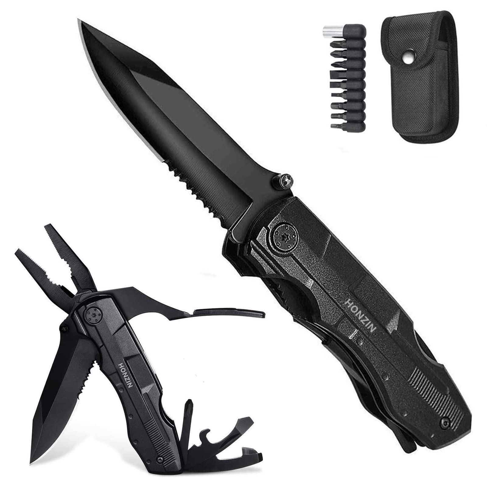 HONZIN 9-in-1 Multitool Pliers | Stainless Steel Multi-Purpose Tool