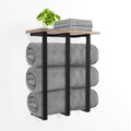 Whimsii Wall Mounted Towel Rack with Shelf - Sturdy Iron Storage