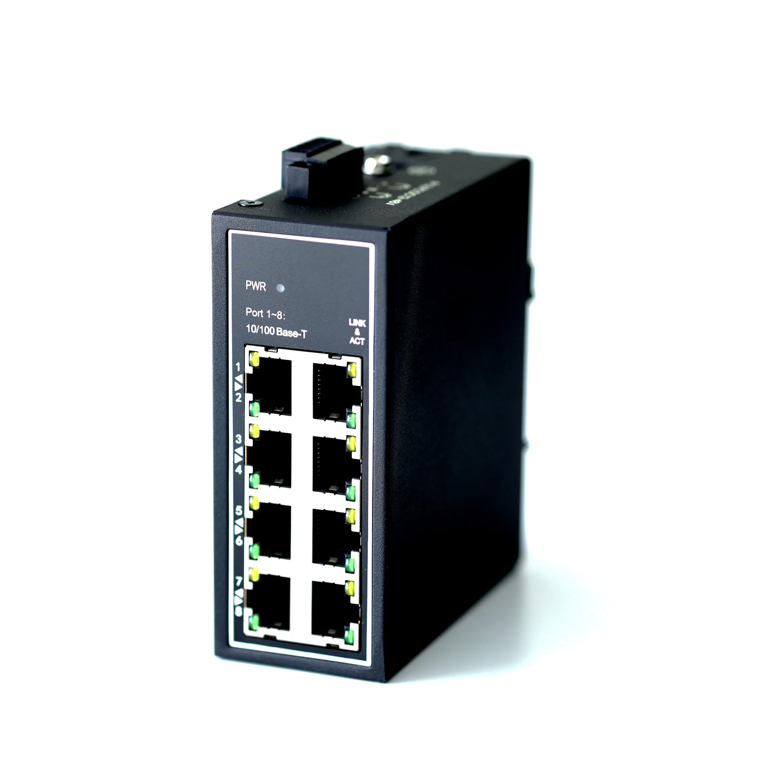 WIWAV 8-Port Industrial Ethernet Switch | Unmanaged DIN Rail Mount