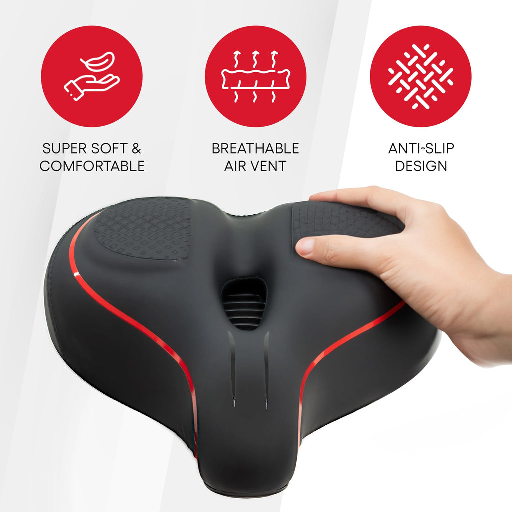 TrubliFit Extra Wide Bike Seat – Memory Foam Saddle for Peloton Bike