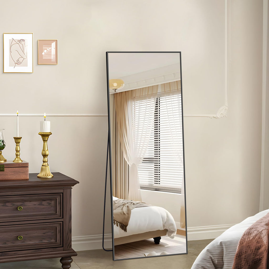 KOCUUY Full Length Mirror | 147x44cm Aluminum Alloy Wall & Floor Mirror