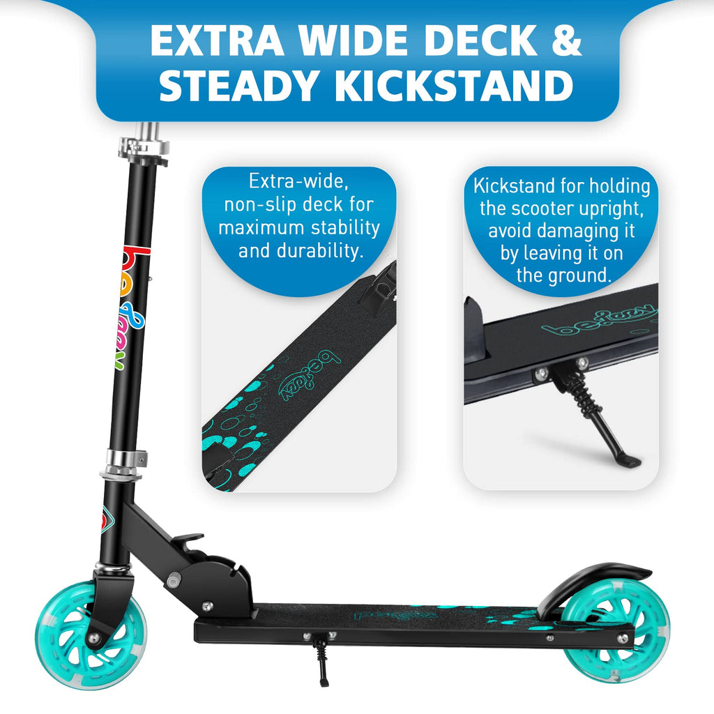 BELEEV V1 Kids Kick Scooter | Folding 2-Wheel Design with LED Light Up Wheels
