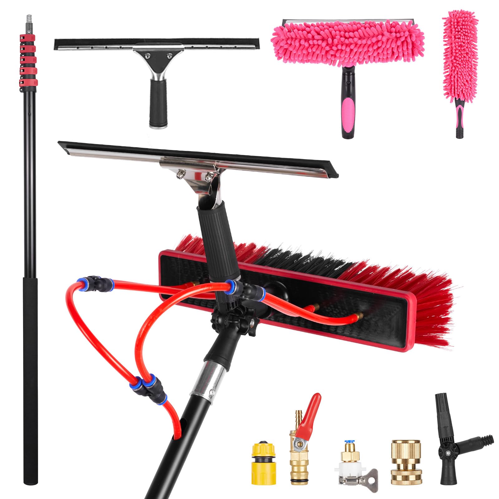 35FT Water Fed Pole Kit | Aluminum Solar Panel Cleaning Tool