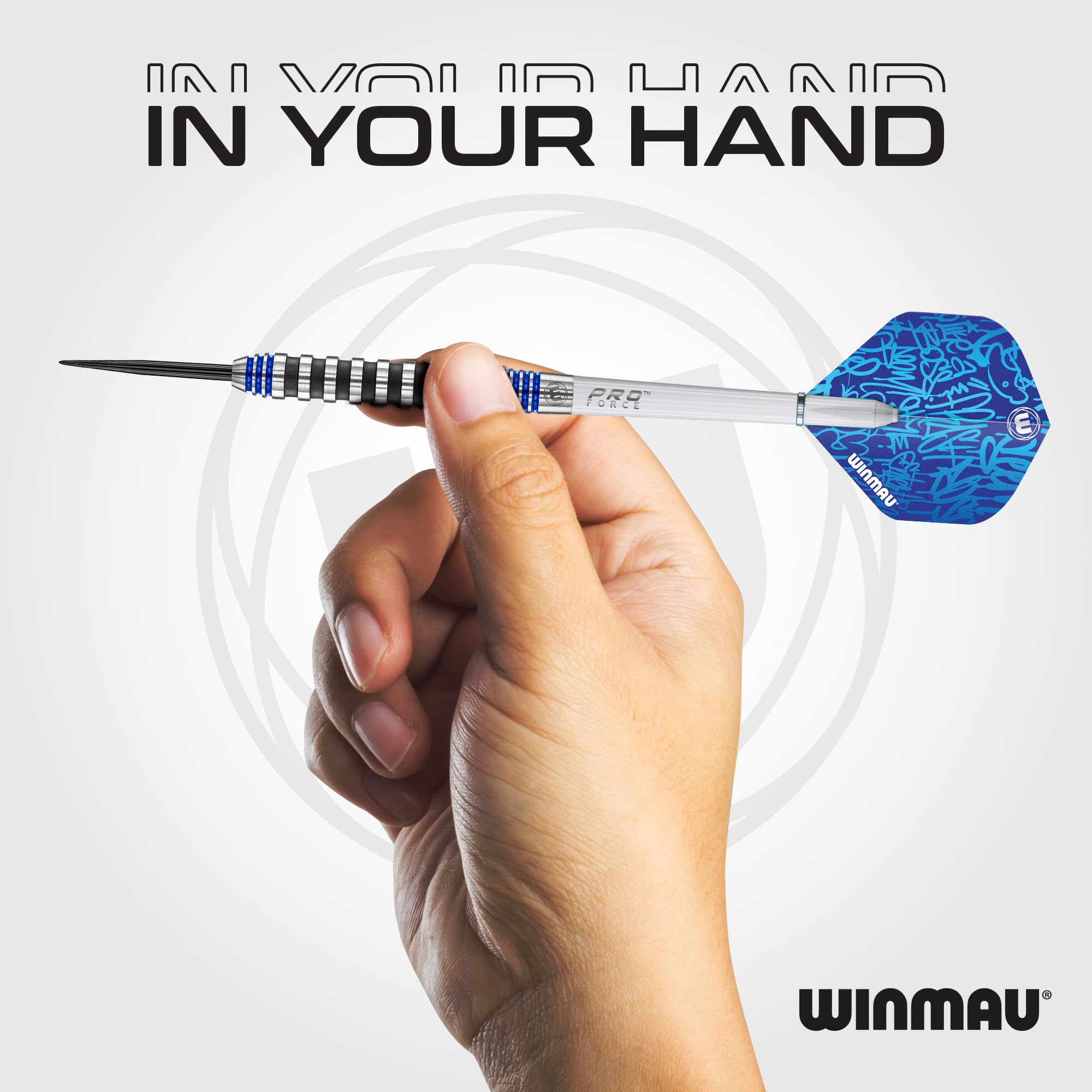 Winmau Advance 500 Series 90% Tungsten Steeltip Darts - Blue 22g