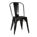 hjh OFFICE 645020 Chair VANTAGGIO COMFORT metallic black stackable sturdy