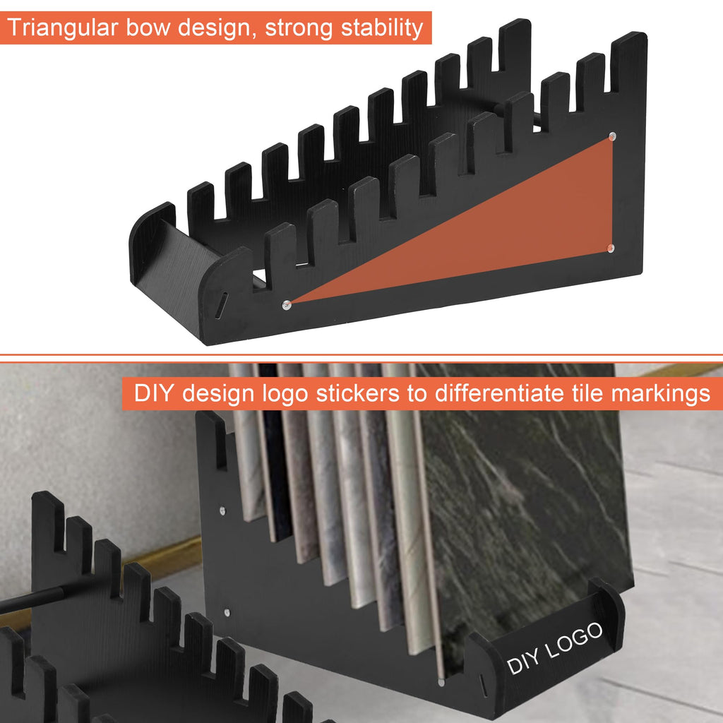 10-Tier Tile Sample Display Stand, Wooden Tile Sample Storage Rack, Floor Tile Display Stand, Building Material Display Shelf - image 4