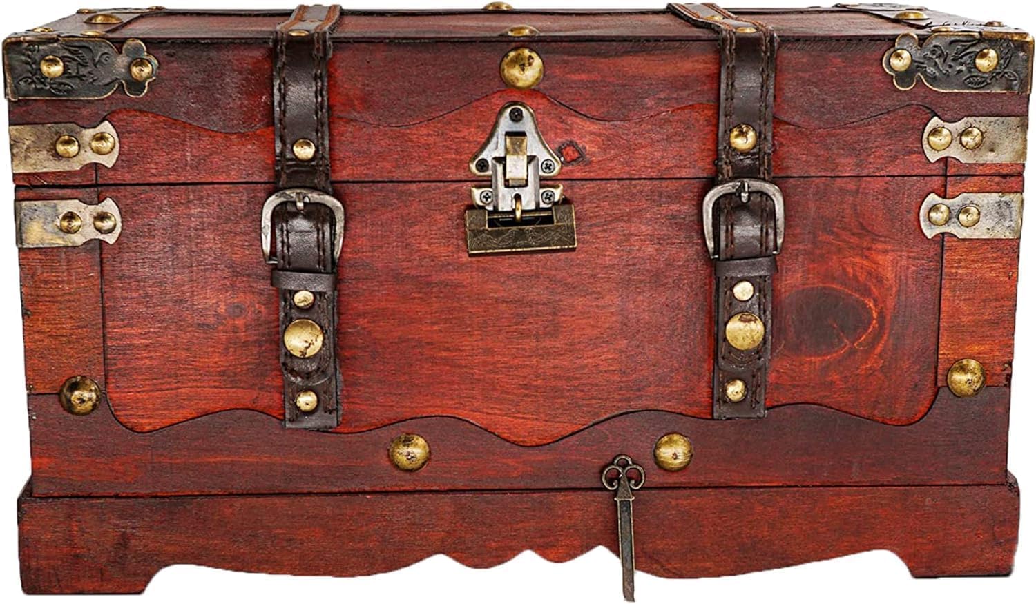 Brynnberg New York Wooden Pirate Treasure Chest – Vintage Storage Box