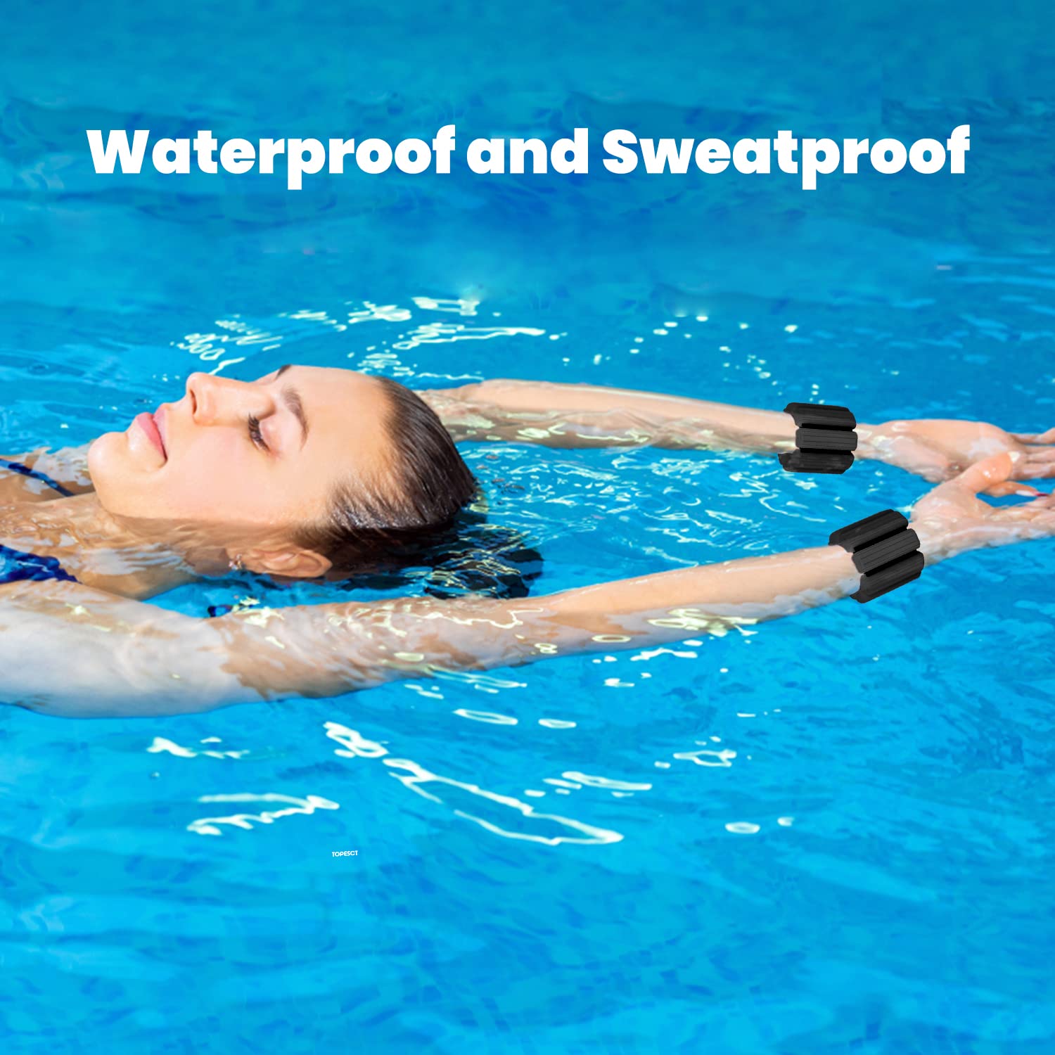 TOPESCT Adjustable Wrist & Ankle Weights – 2lb Set Silicone Weights