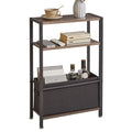 Aibiju 3-Tier Slim Side Table – Narrow Industrial End Table with Storage