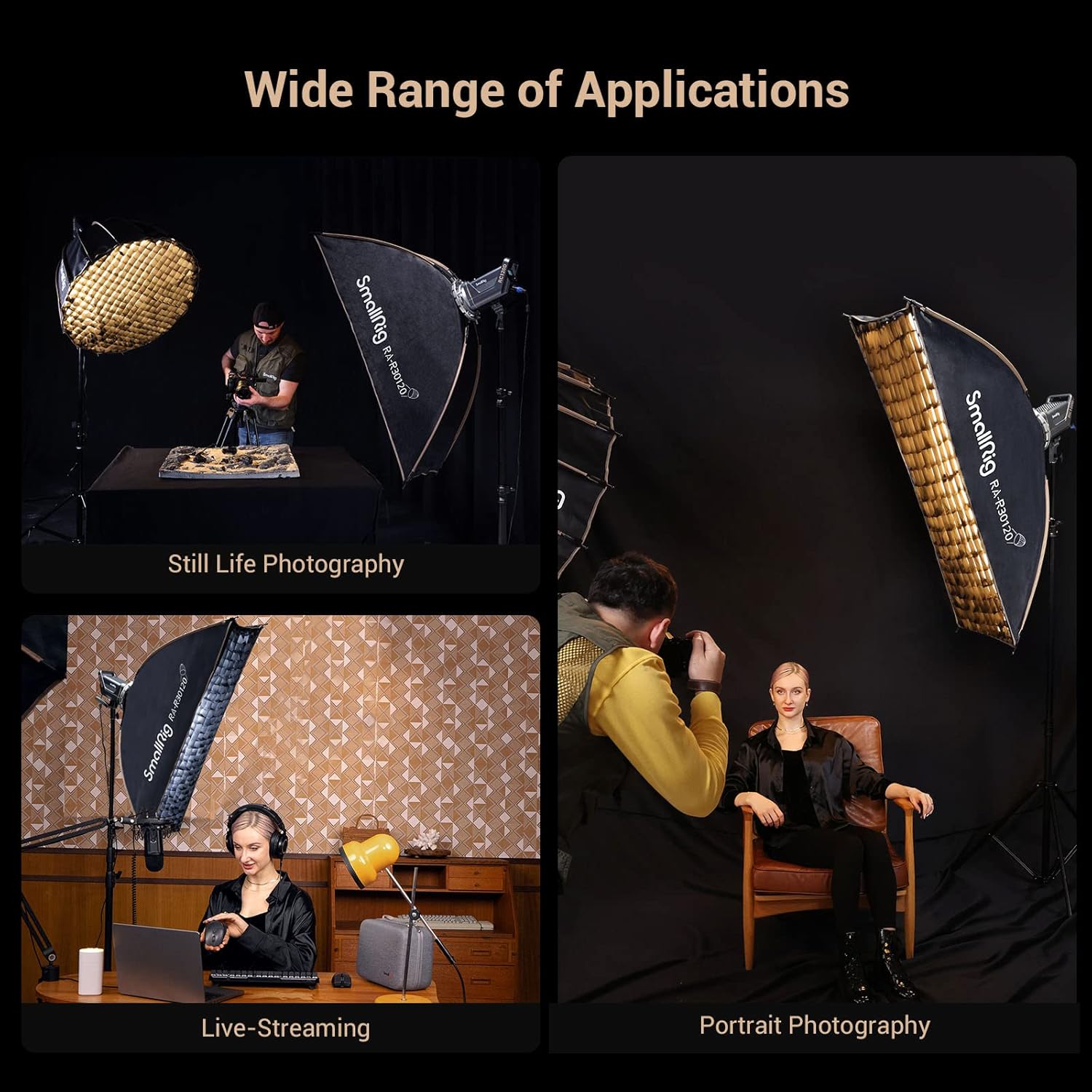 SmallRig 30x120cm Strip Softbox | Quick Release Bowens Mount (3931)