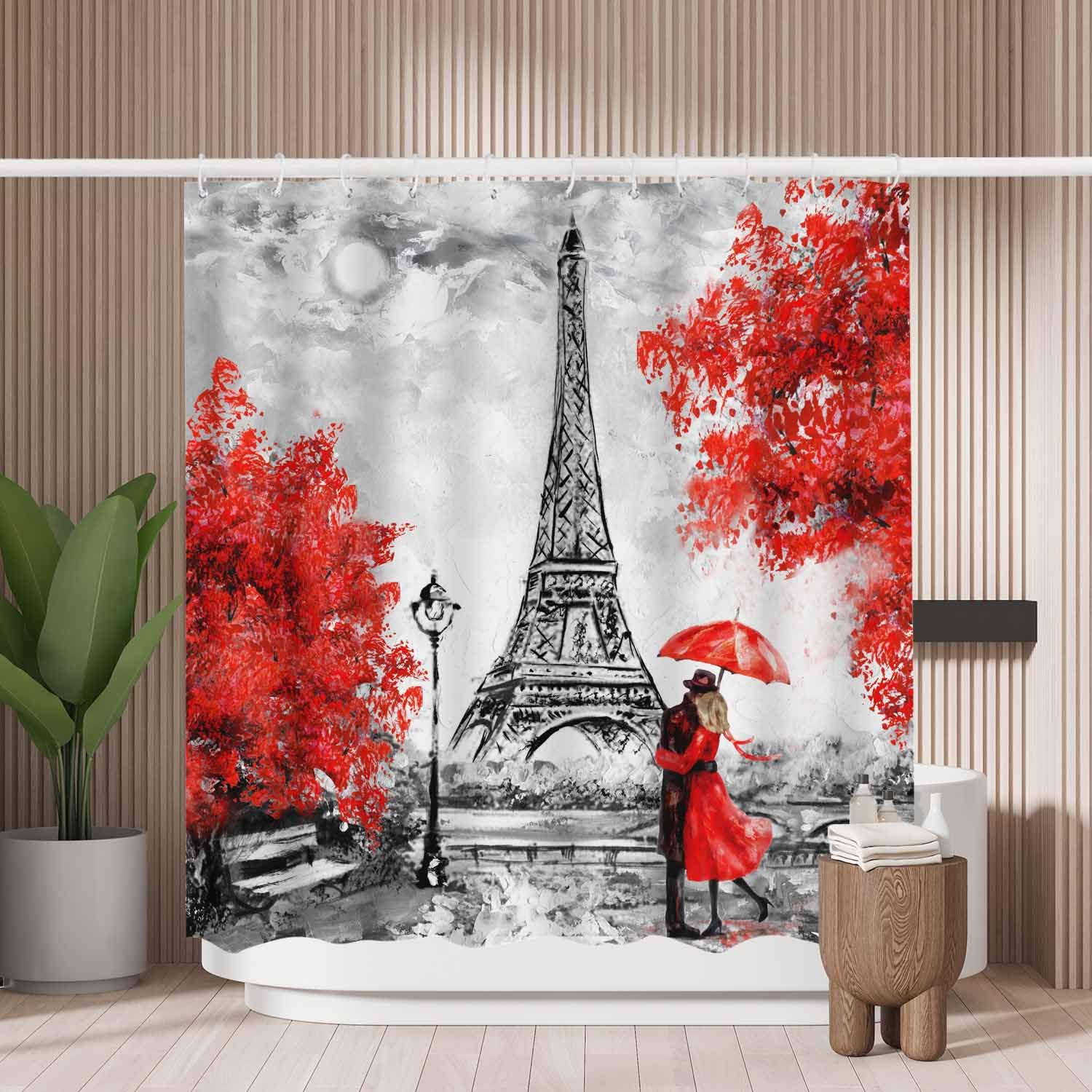 Eiffel Tower Shower Curtain | Mold Resistant Polyester