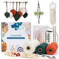 UHAPEER DIY Macrame Kit - 656ft Natural Cotton Cord Starter Set with Beads