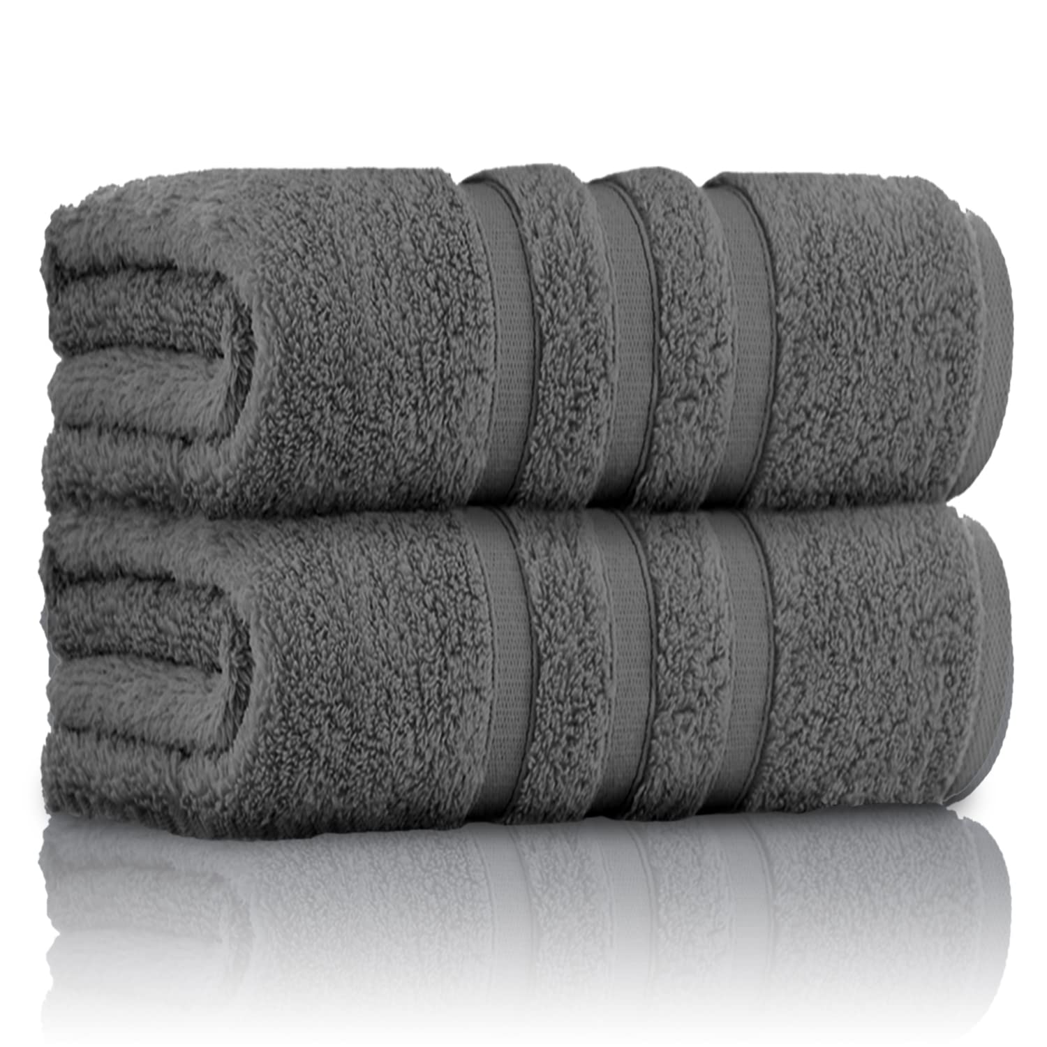 GC Gaveno Cavailia Zero Twist Cotton Bath Sheet – Charcoal 550 GSM