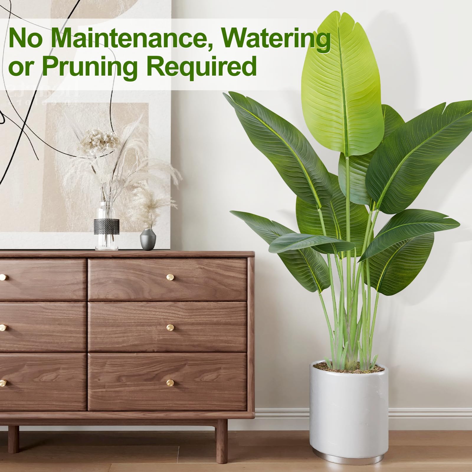 Keeplush 120CM Artificial Bird of Paradise Plant | Faux Banana Tree
