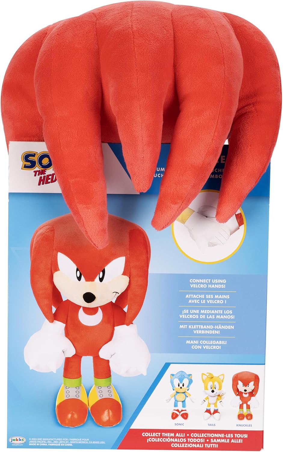 Snaps Sonic The Hedgehog Knuckles Jumbo 18-Inch Plush Stuffed Toy