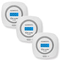 AGSMXSYG Carbon Monoxide Detector 3-Pack | Battery Powered CO Alarm